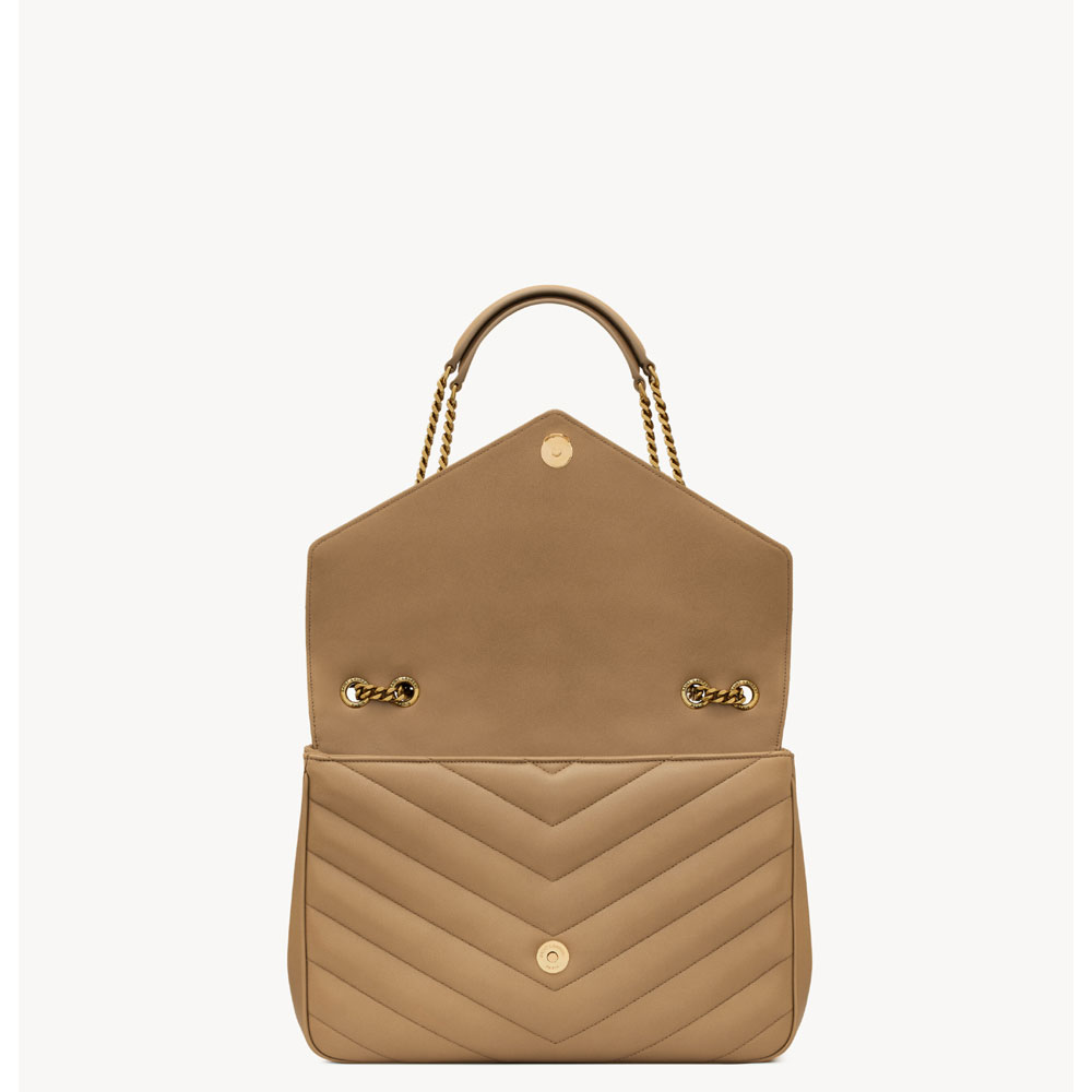 YSL Loulou Large In Matelasse Lambskin in Caramel 803541 AAEAX 2357: Image 3