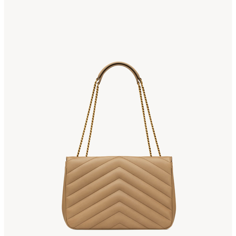 YSL Loulou Large In Matelasse Lambskin in Caramel 803541 AAEAX 2357: Image 4