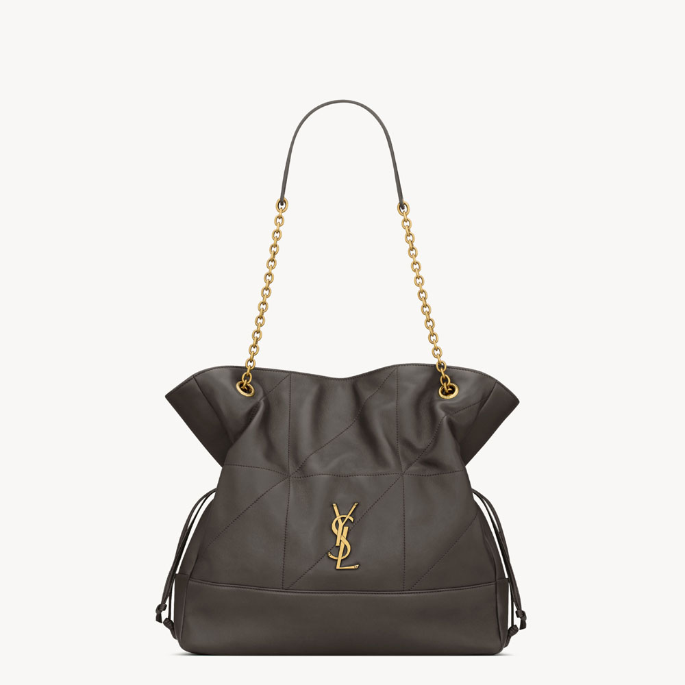 YSL Jamie Shopping In Lambskin In Grey Silver 809824 AAB32 1997: Image 1