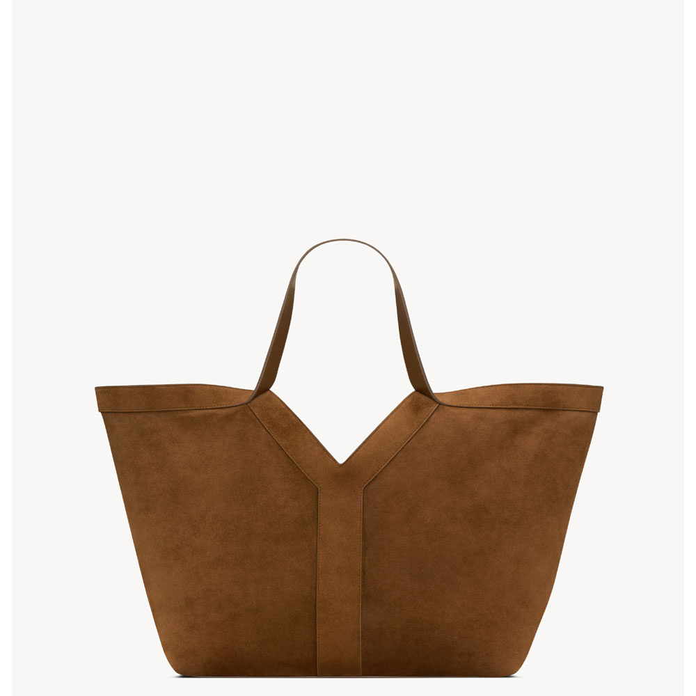 YSL Y Tote In Suede in Brown 817602 C0X0W 2924: Image 1