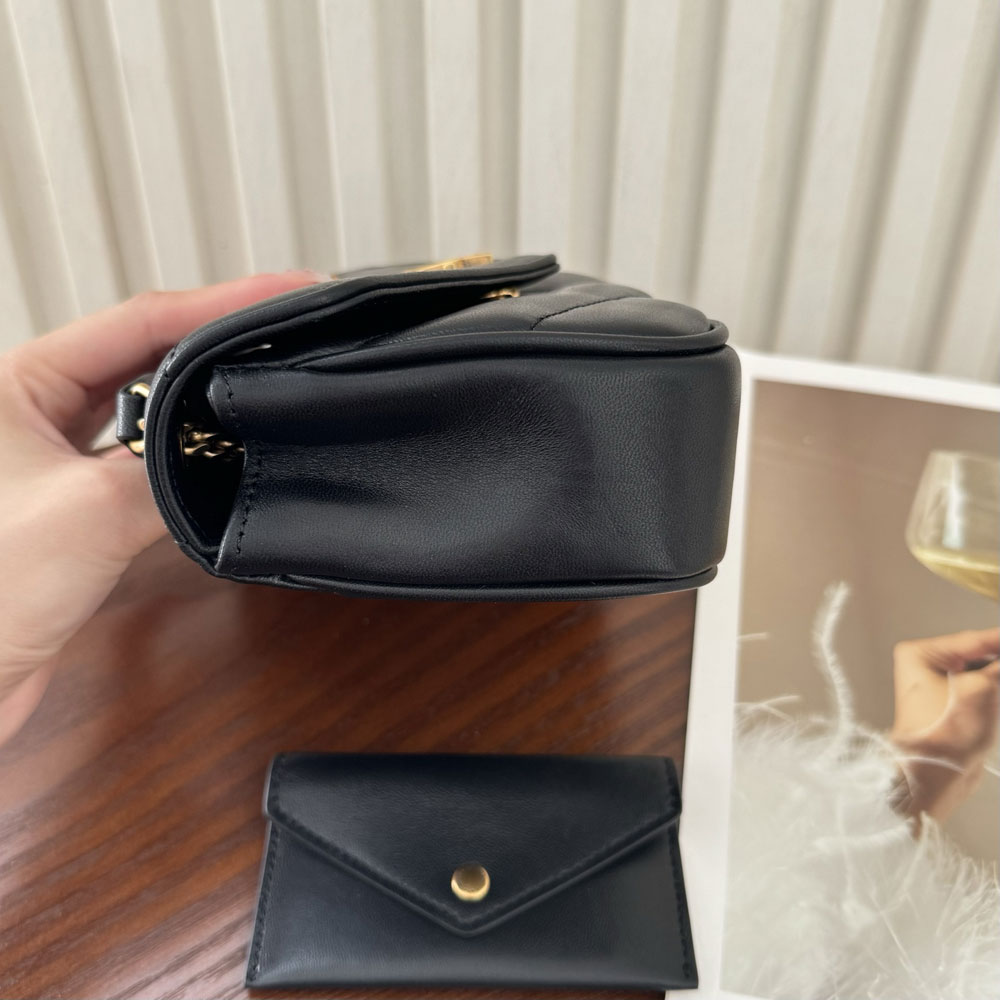 YSL Loulou Mini In Lambskin in Black 821749 AAE4Y 1000: Image 3
