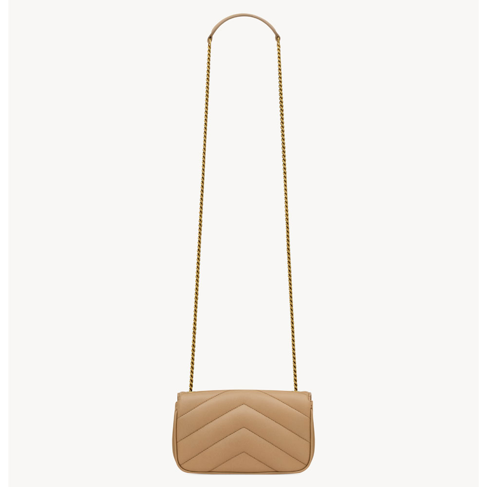 YSL Loulou Mini In Lambskin in Caramel 821749 AAEAX 2357: Image 4