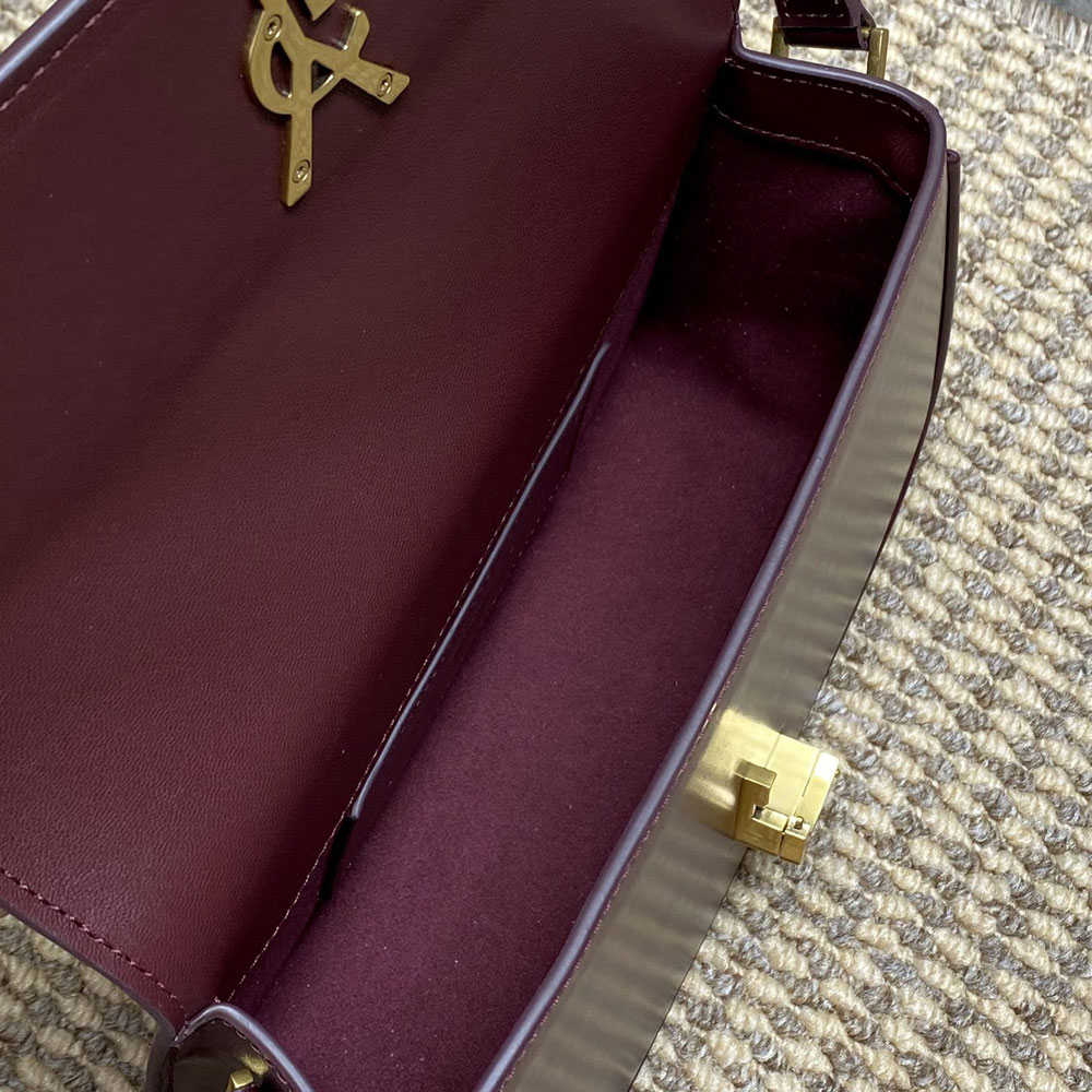 YSL Solferino Medium In Box Saint Laurent in Burgundy 832330 0SX0W 6195: Image 4