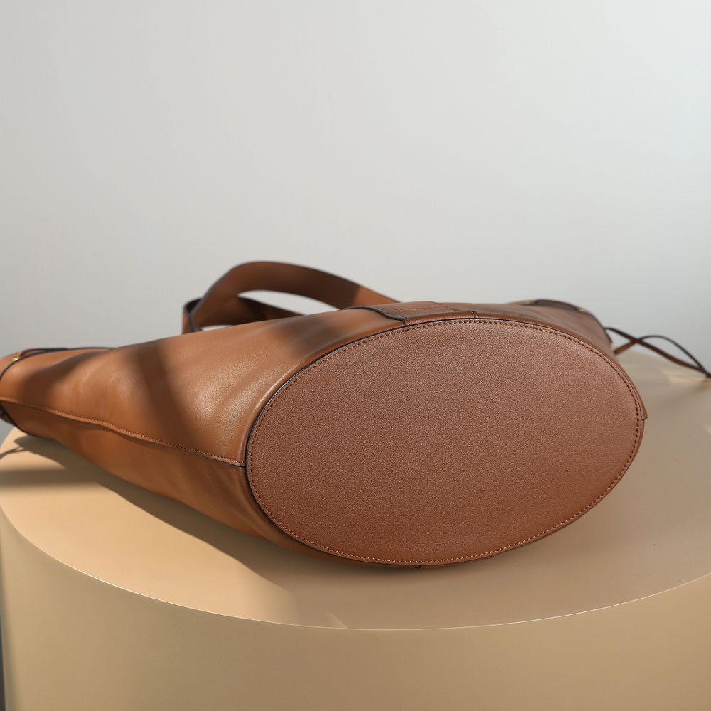 YSL Y Large Hobo In Leather in Brown 833160 AAE14 6359: Image 2