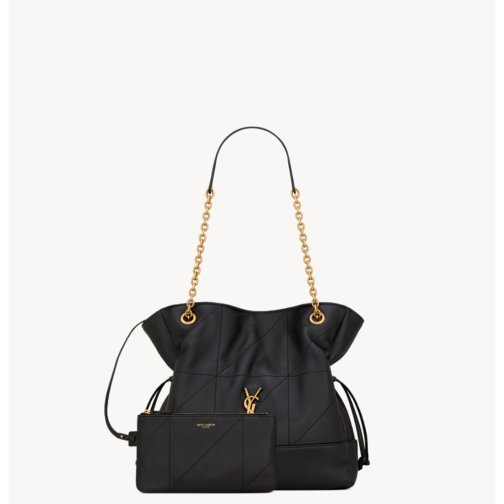 YSL Jamie Shopping Small In Lambskin in Black 833948 AAB32 1000: Image 3