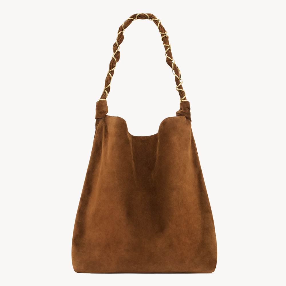 YSL Amalia In Suede In Brown 834750 1U80W 2916: Image 3