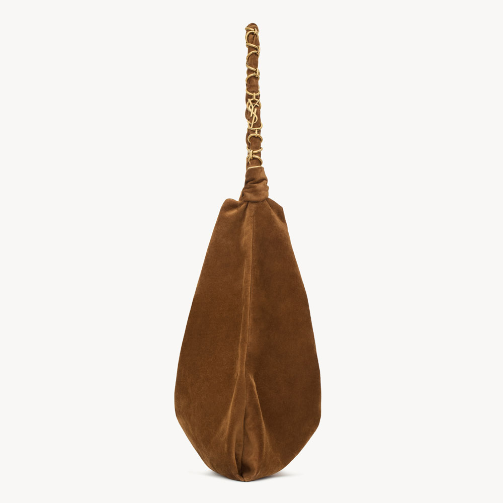 YSL Amalia In Suede In Brown 834750 1U80W 2916: Image 4