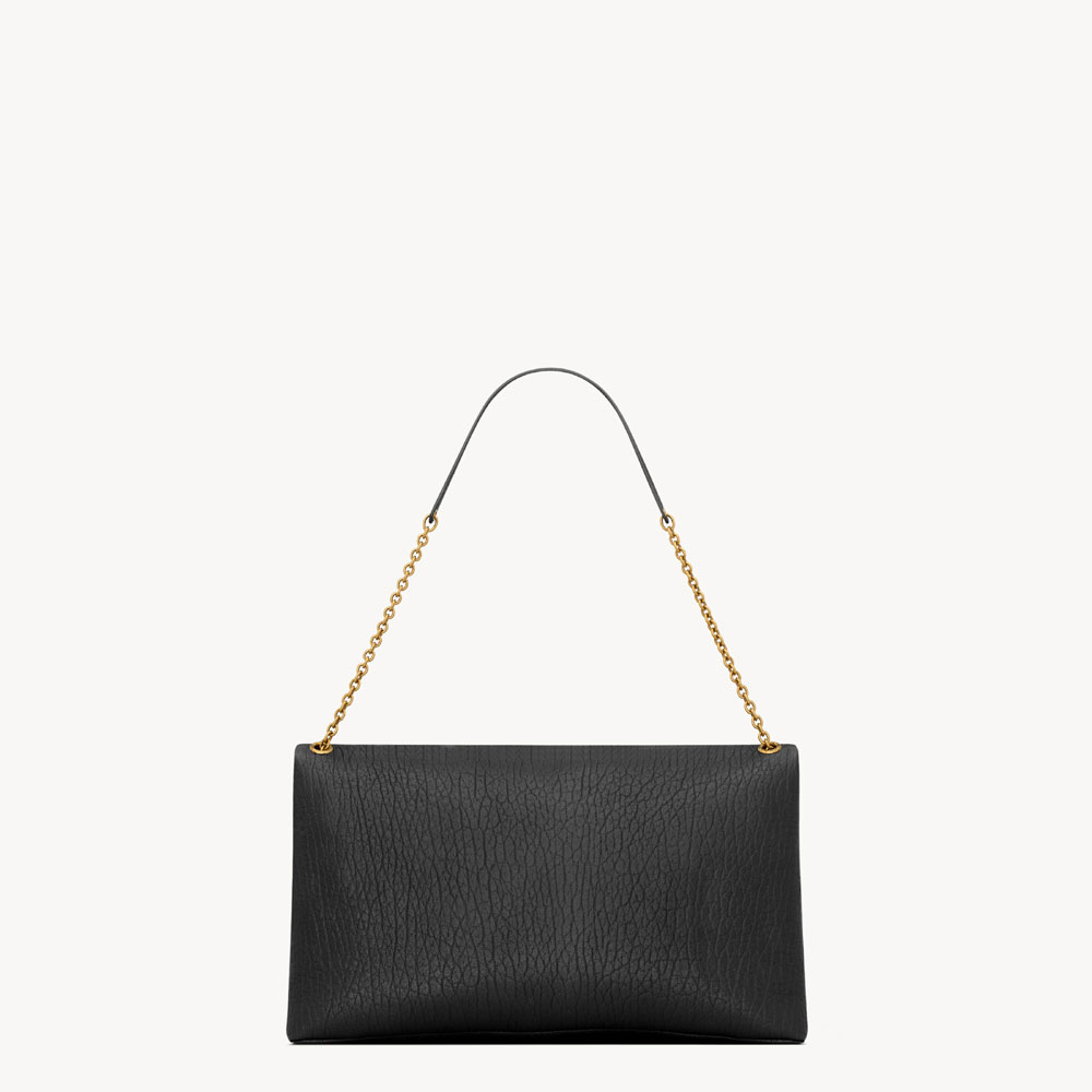 YSL Cassandre Large Pouch On Chain In Lambskin In Black 841702 AACYT 1000: Image 2