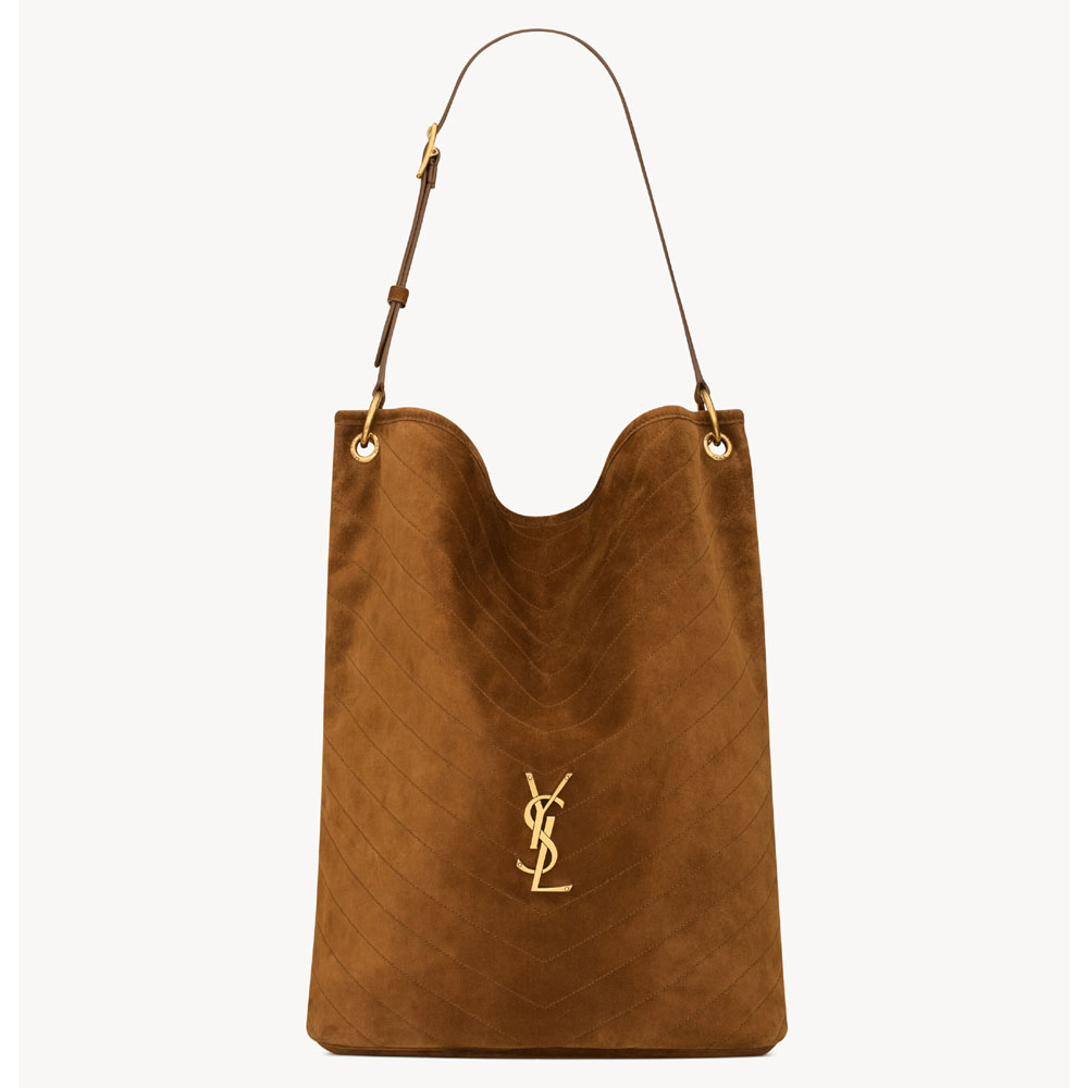 YSL Niki Supple Bucket In Suede in Brown 844346 1U807 2916: Image 1