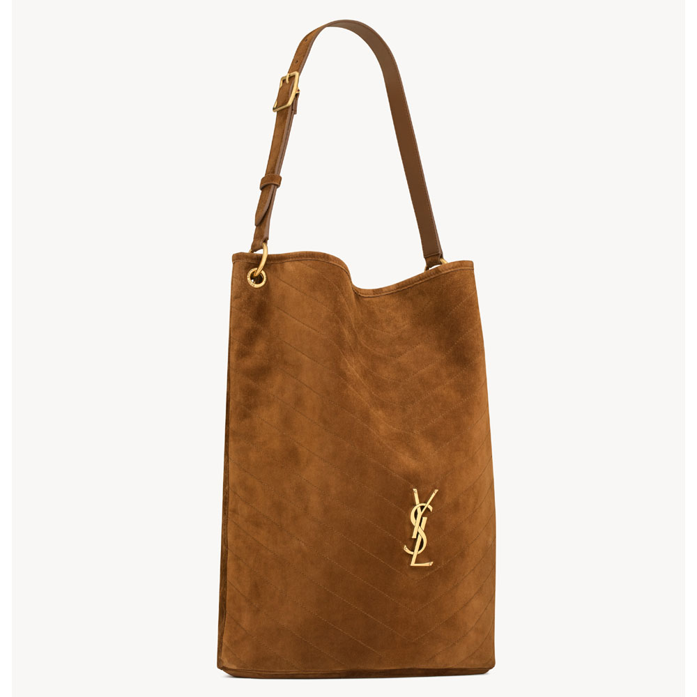 YSL Niki Supple Bucket In Suede in Brown 844346 1U807 2916: Image 2