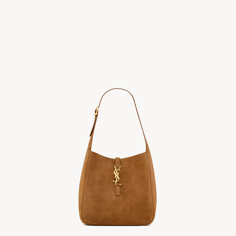 YSL Le 5 a 7 Supple Small In Suede In Brown 850533 1U80W 2916: Image 1