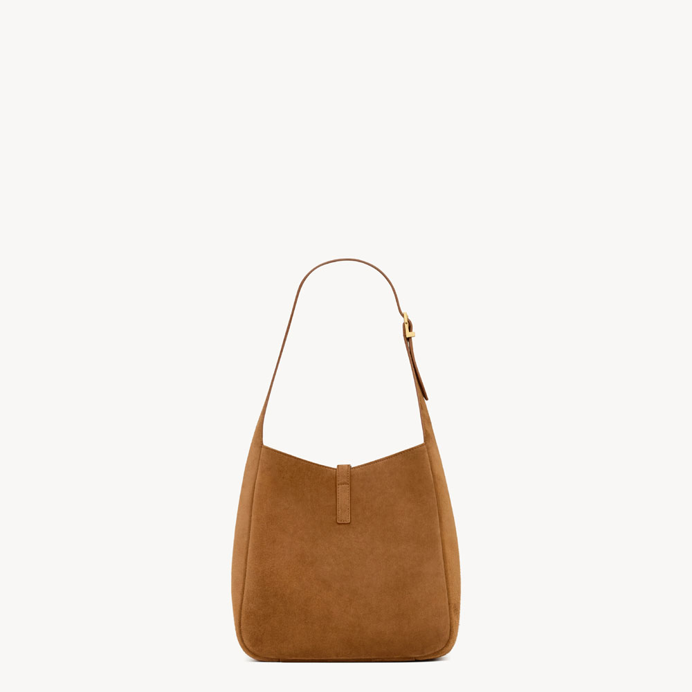 YSL Le 5 a 7 Supple Small In Suede In Brown 850533 1U80W 2916: Image 2