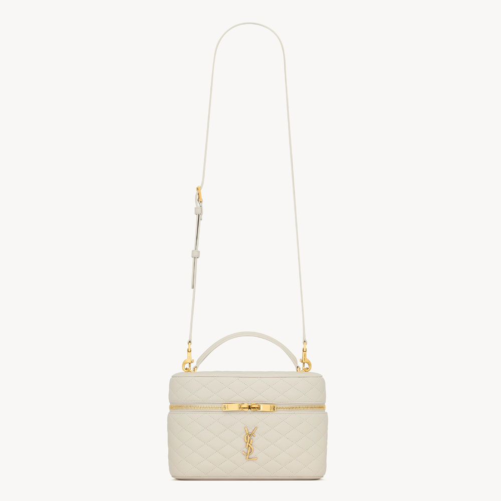 YSL Gaby Large Vanity Bag In Lambskin In White 851572 1EL07 9207: Image 1
