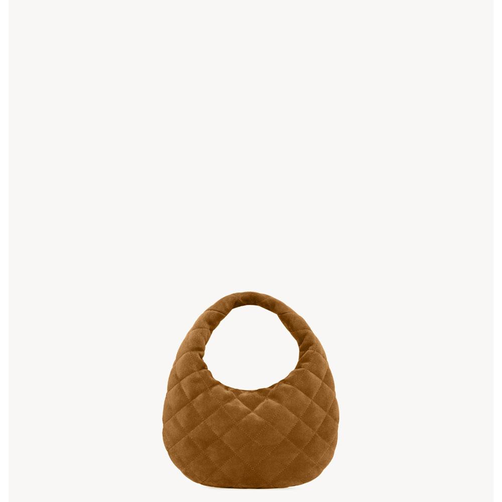 YSL Icarino In Quilted Suede in Brown 851689 1U807 2916: Image 4
