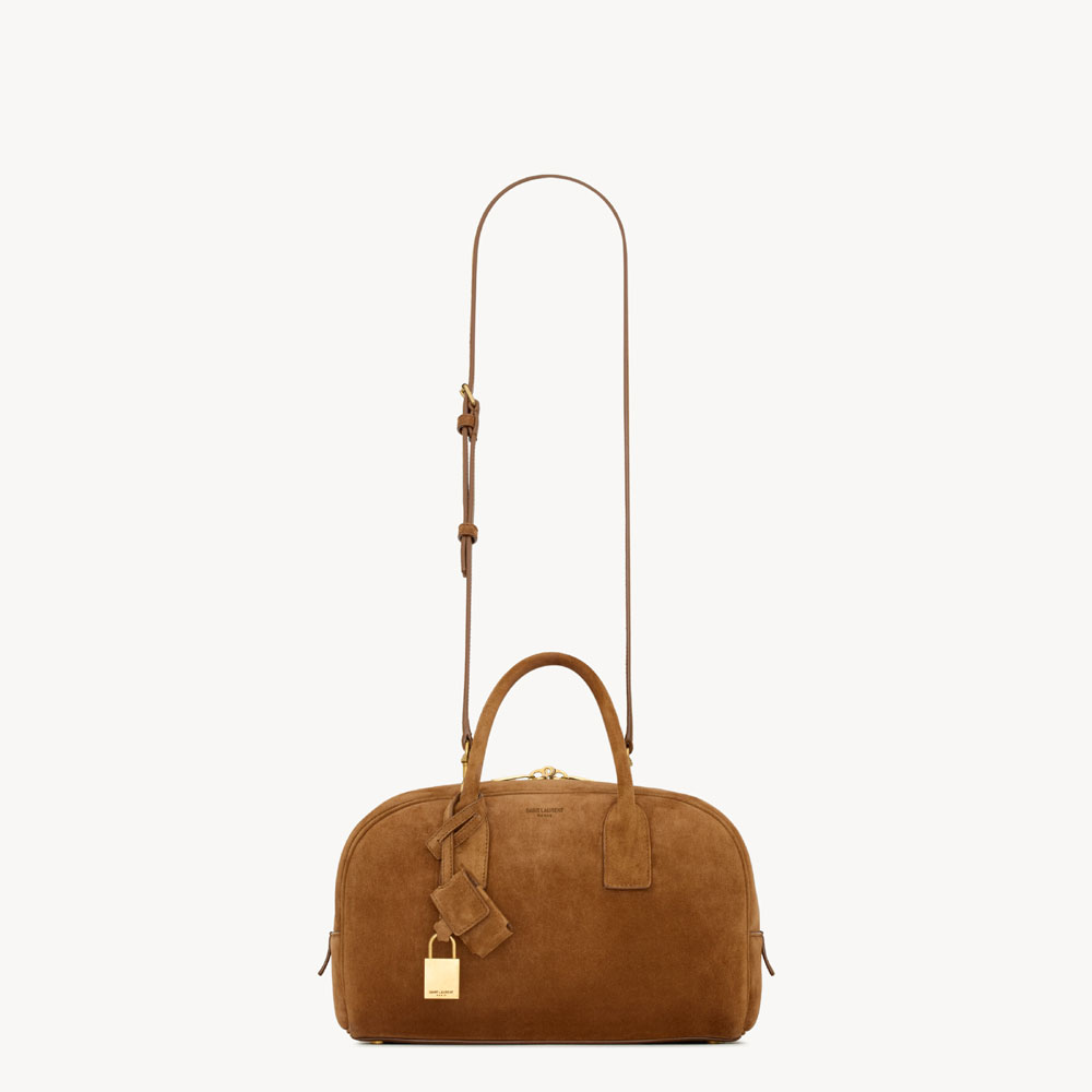 YSL Small Sac De Jour Boston In Suede In Brown 851694 1U80W 2916: Image 2