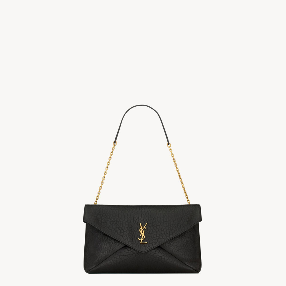 YSL Cassandre Pouch On Chain In Lambskin In Black 853610 AACYT 1000: Image 1