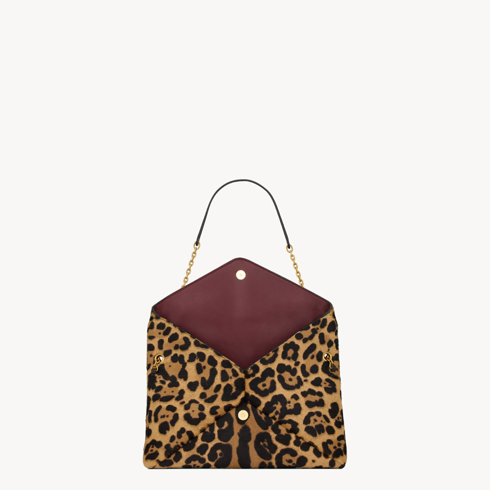 YSL Cassandre Pouch On Chain In Pony Hair Leather In Black 853610 AAFQT 2499: Image 4