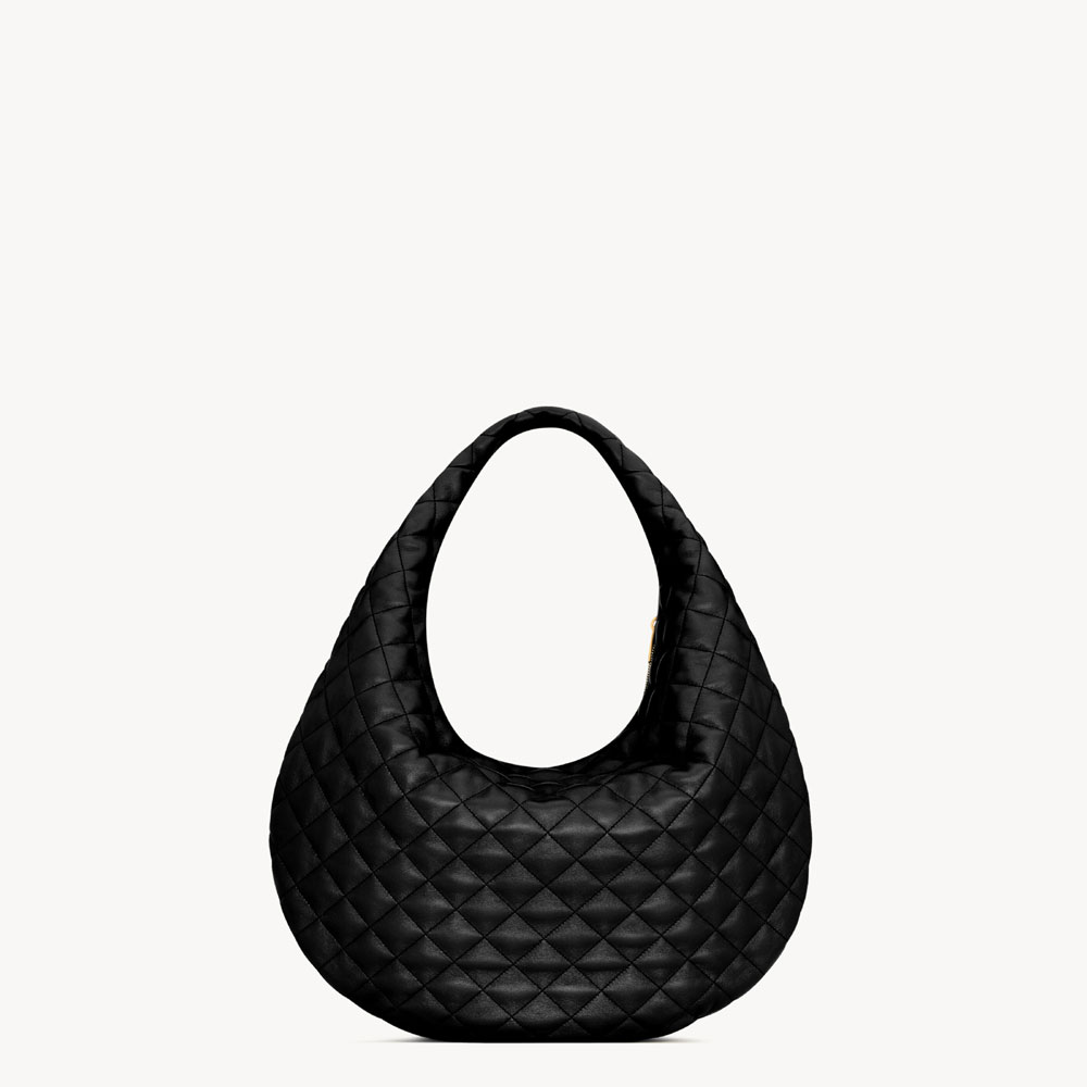 YSL Icare Hobo In Quilted Nappa In Black 858160 AAANG 1000: Image 2