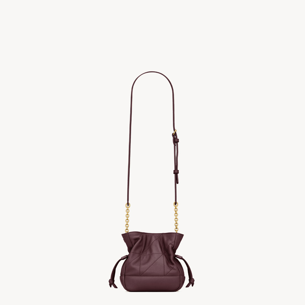 YSL Jamie Mini Shoulder Pouch In Lambskin In Bordeaux 859174 AAB32 6195: Image 2