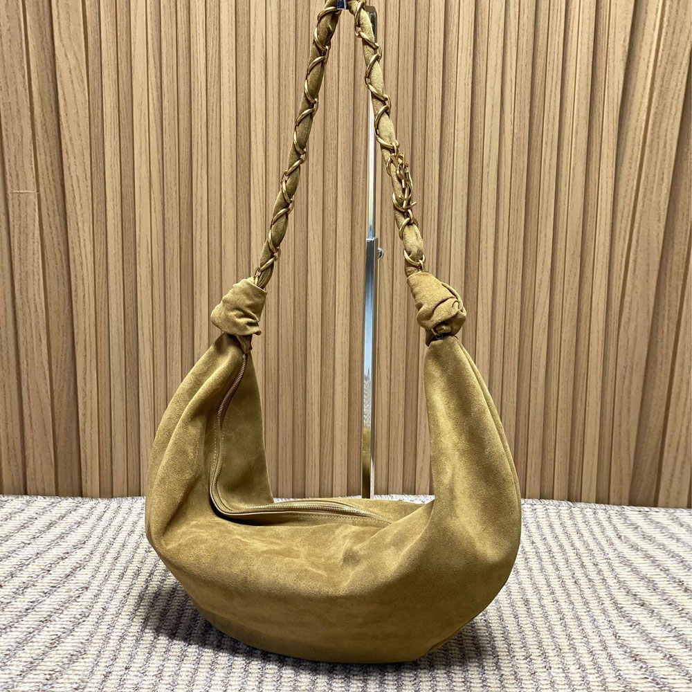 YSL Amalia Hobo In Suede 862210 1U80W 1632: Image 2