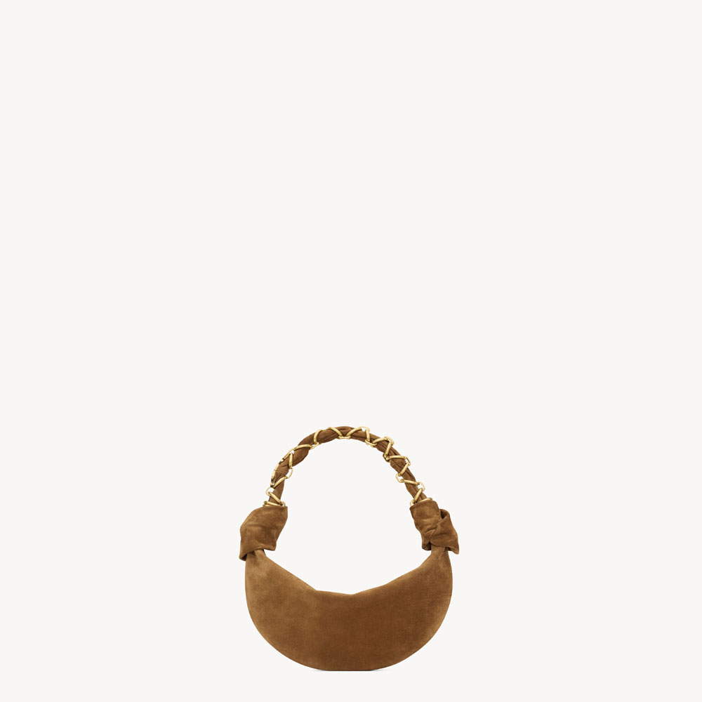 YSL Amalia Mini Hobo In Suede In Brown 862558 1U80W 2916: Image 1