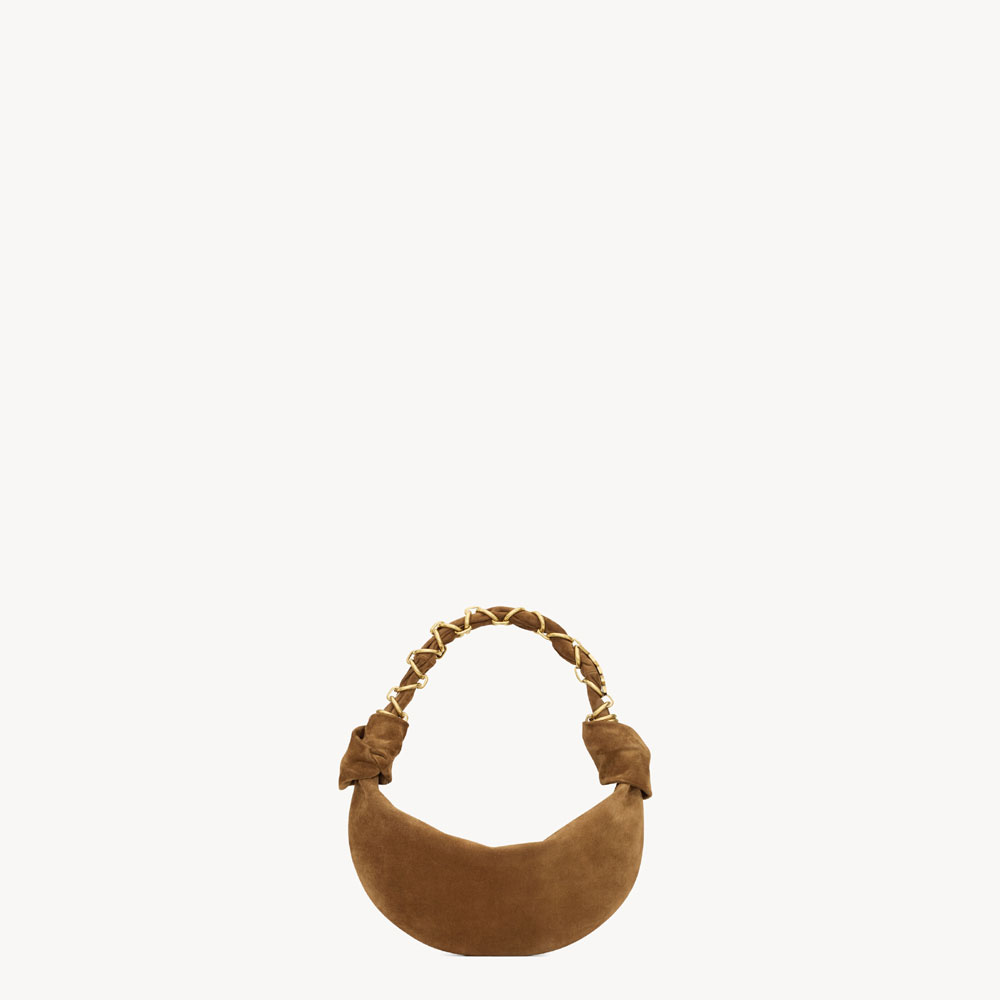 YSL Amalia Mini Hobo In Suede In Brown 862558 1U80W 2916: Image 2