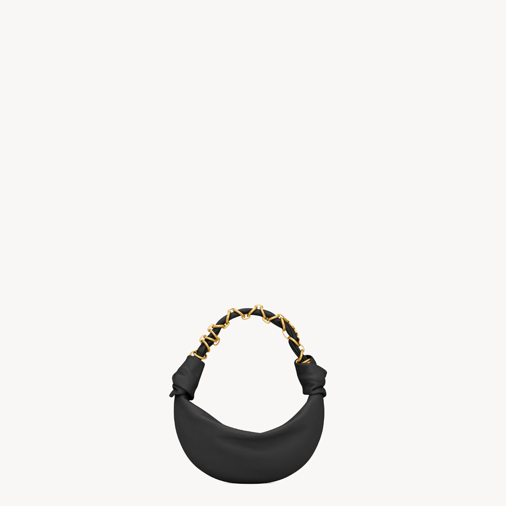YSL Amalia Mini Hobo In Lambskin In Black 862558 AACX7 1000: Image 2