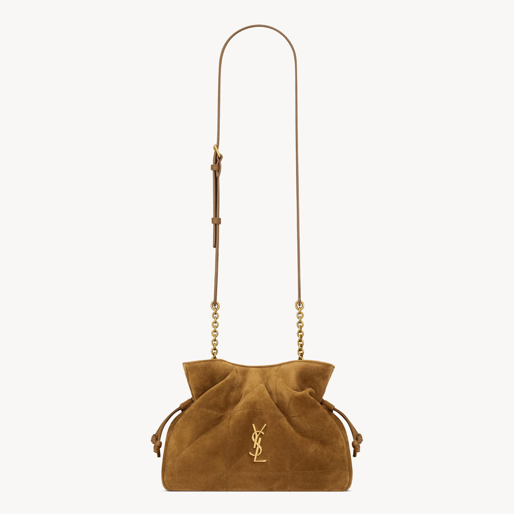 YSL Jamie Shoulder Pouch In Suede In Brown 862712 1U8P7 2916: Image 1