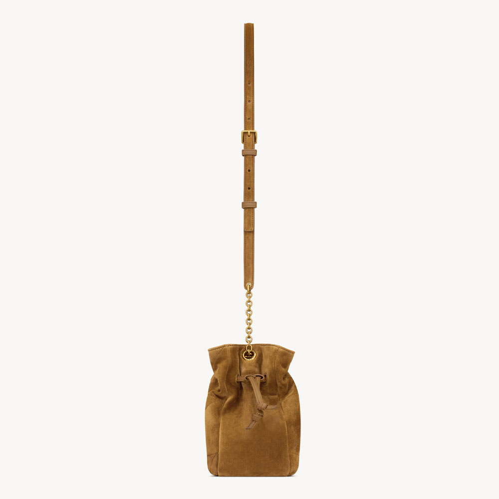 YSL Jamie Shoulder Pouch In Suede In Brown 862712 1U8P7 2916: Image 3