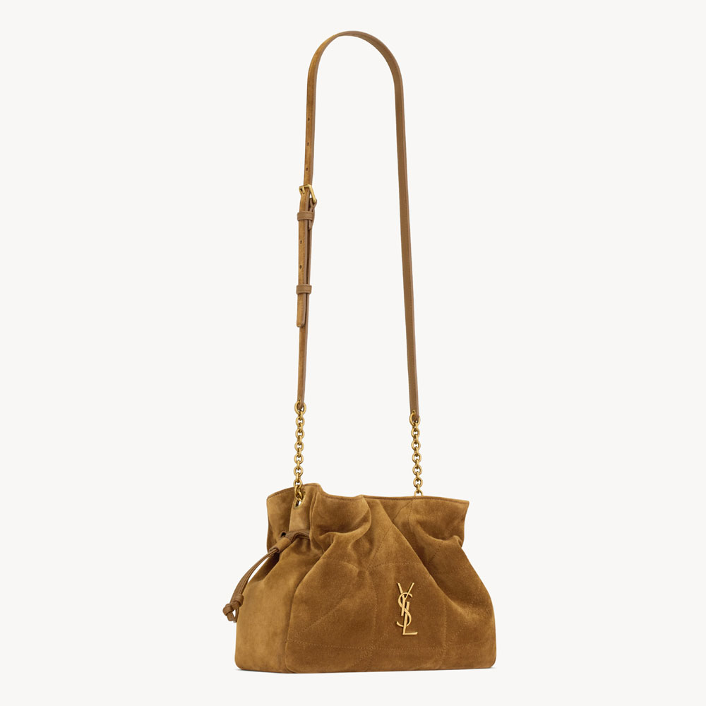 YSL Jamie Shoulder Pouch In Suede In Brown 862712 1U8P7 2916: Image 4