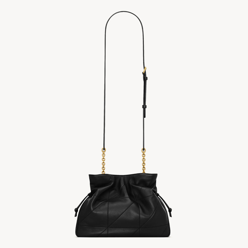 YSL Jamie Shoulder Pouch In Lambskin In Black 862712 AAB32 1000: Image 2
