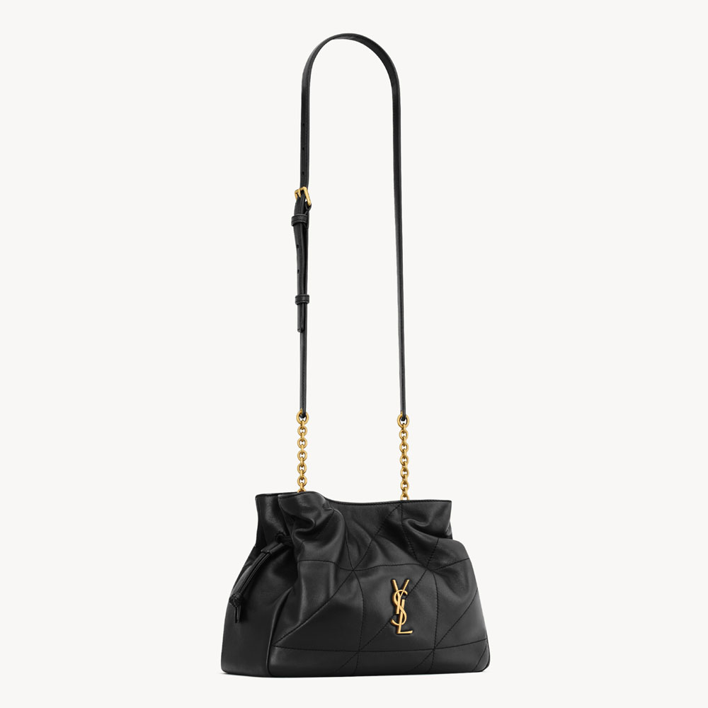 YSL Jamie Shoulder Pouch In Lambskin In Black 862712 AAB32 1000: Image 4