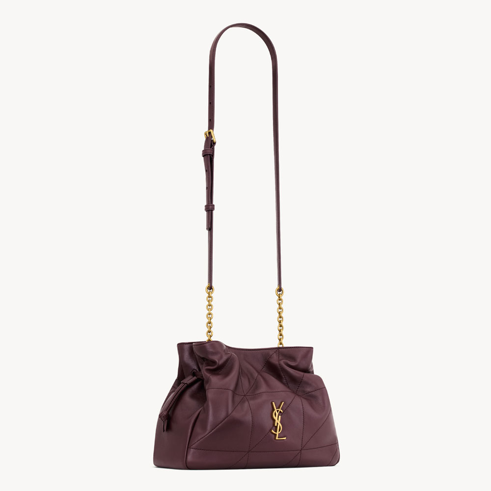 YSL Jamie Shoulder Pouch In Lambskin In Bordeaux 862712 AAB32 6195: Image 4