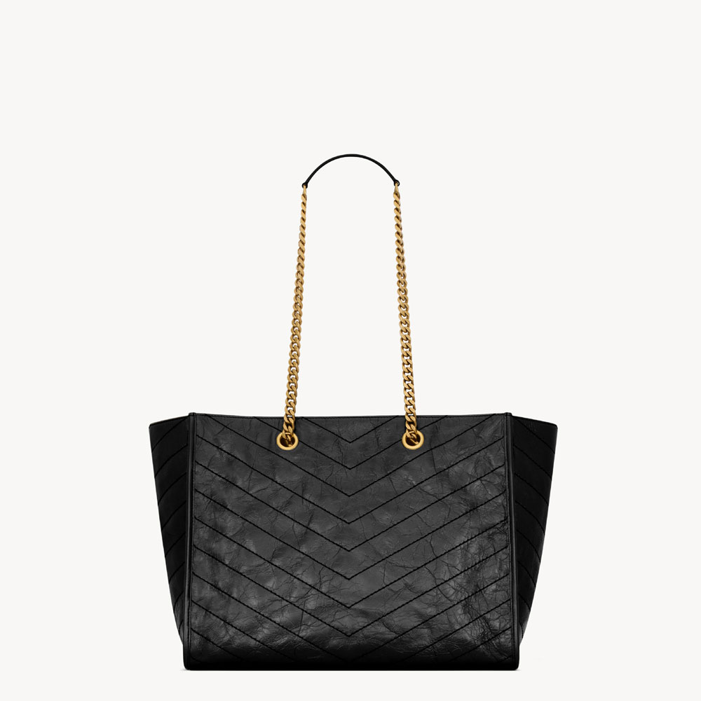 YSL Niki Shopping In Vintage Leather In Black 871151 0EN07 1000: Image 2