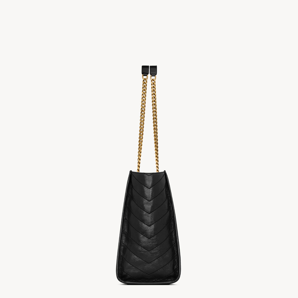 YSL Niki Shopping In Vintage Leather In Black 871151 0EN07 1000: Image 3