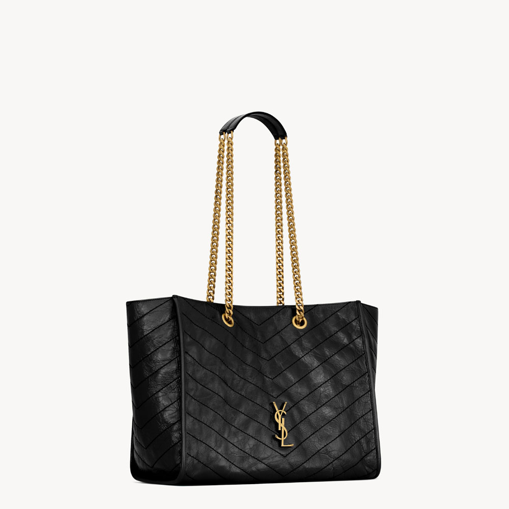 YSL Niki Shopping In Vintage Leather In Black 871151 0EN07 1000: Image 4