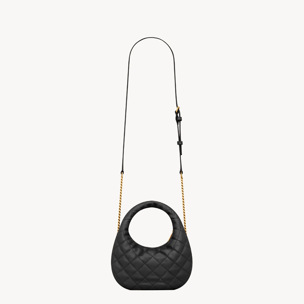 YSL Icarino Mini In Quilted Nappa In Black 871329 AAANG 1000: Image 3
