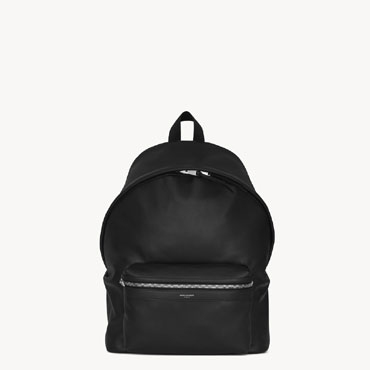 YSL City Backpack In Matte Leather In Black 534967 AAE8M 1000