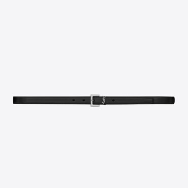 YSL Cassandre Thin Belt Square Buckle 554465 BOO0N 1000