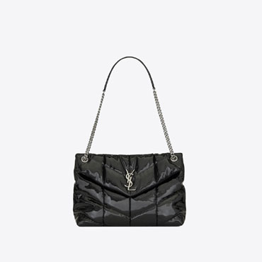 YSL LOULOU PUFFER Medium Bag In Vinyl 577475 HSR00 1000