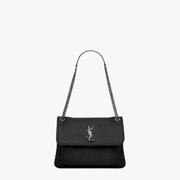 YSL Niki Medium In Grained Lambskin in Black 633178 AACIA 1000