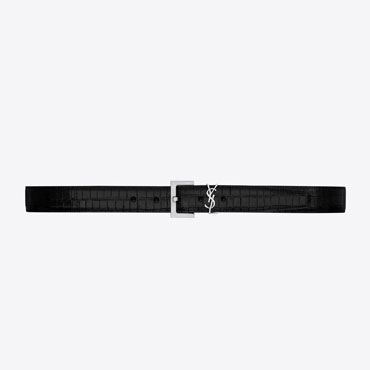 YSL Cassandre Belt In Crocodile 634440 AAIW1 1000