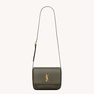 YSL Niki Satchel In Leather In Green 718556 AAD39 3212