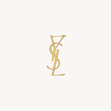 YSL Cassandre Single Earring In Metal In Gold 746670 Y1500 8030
