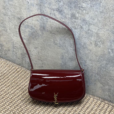YSL Mini Voltaire In Patent Leather in Burgundy 779642 AAEX2 6290