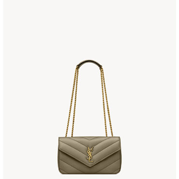 YSL Loulou Small In Matelasse Lambskin in Grey 801437 AAEAX 3775