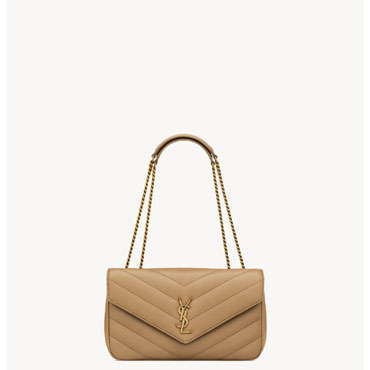 YSL Loulou Medium In Matelasse Lambskin in Caramel 801439 AAEAX 2357
