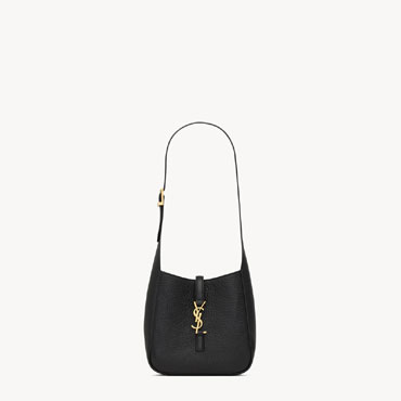 YSL Le 5 A 7 Supple Baby In Grained Leather in Black 809461 AADUU 1000