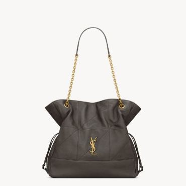 YSL Jamie Shopping In Lambskin In Grey Silver 809824 AAB32 1997