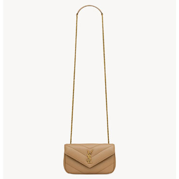 YSL Loulou Mini In Lambskin in Caramel 821749 AAEAX 2357